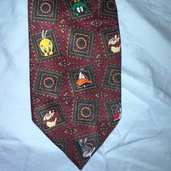 EUC Warner Brothers Looney Tunes Men’s Necktie 100% Polyester Korea - Picture 2 of 5